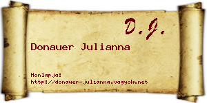 Donauer Julianna névjegykártya
